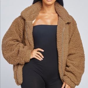 *SOLD*Honeybum fuzzy teddy coat jacket